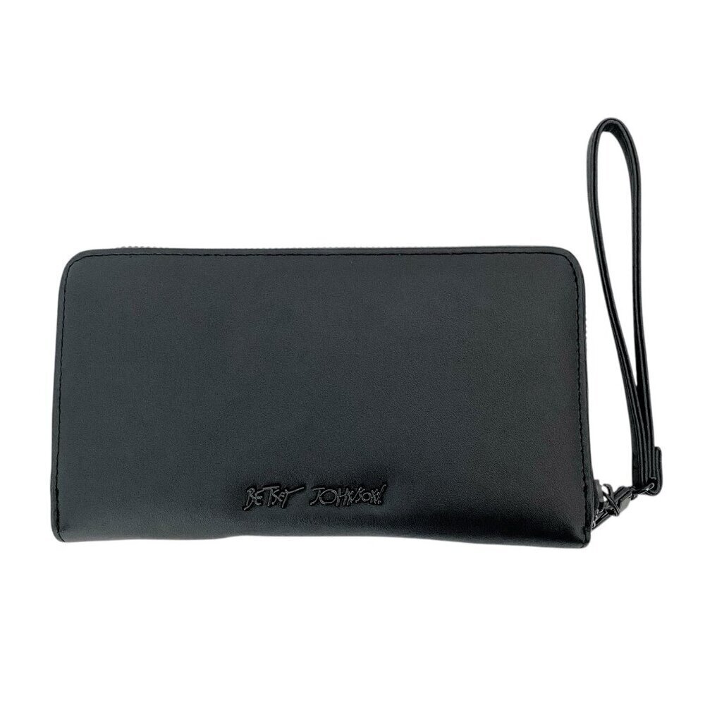 Betsey Johnson Large Black w/Spiders Wristlet Phone Case Clutch Wallet NWT - Picture 5 of 7